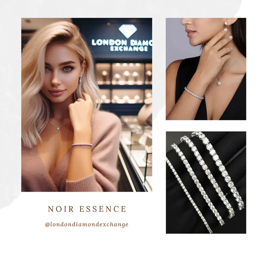 Noir Essence full tennis bracelet